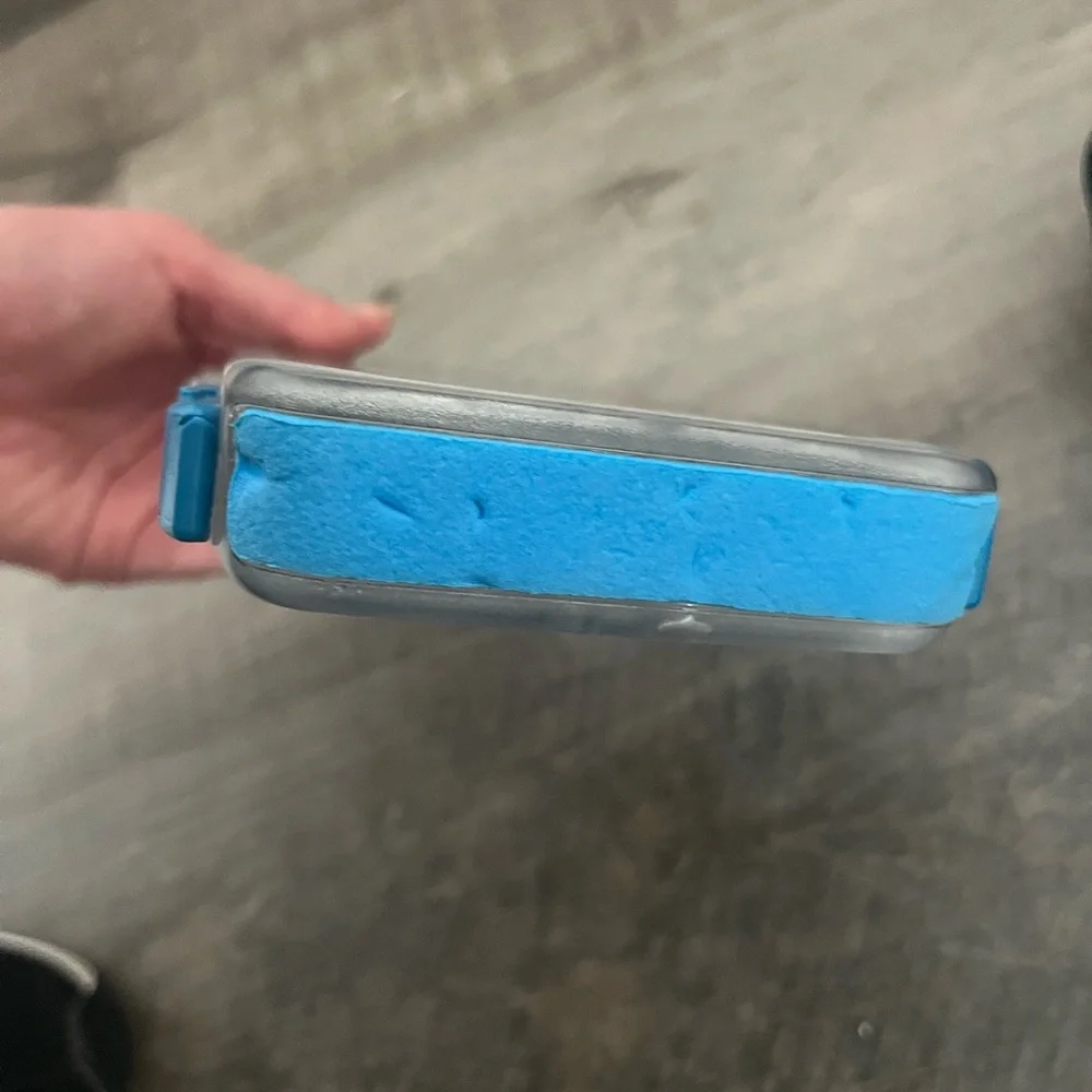 Blue and Black Protective Case with Accessories